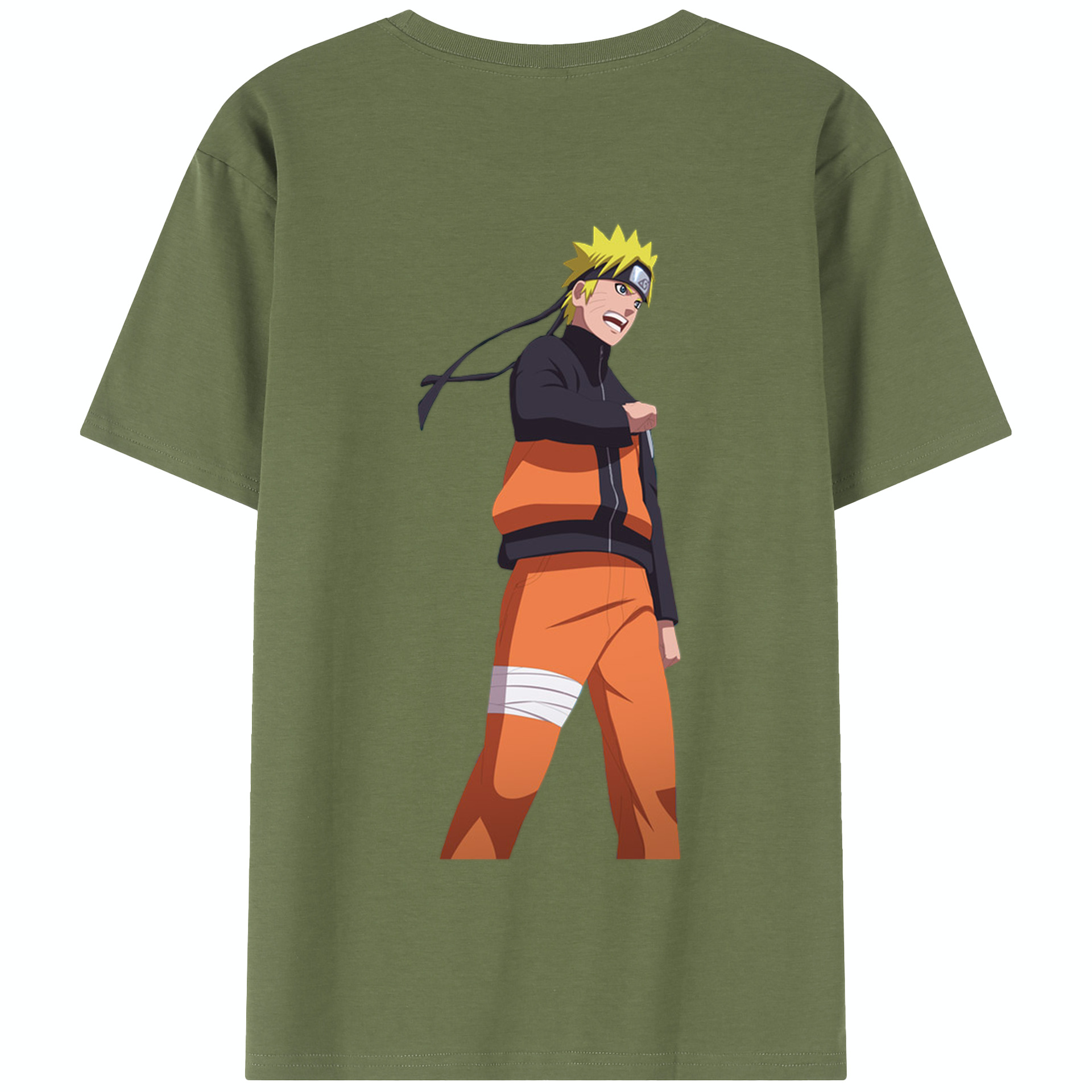 （画像用） NARUTO -ナルト- うずまき ナルト Uzumaki Naruto 綿100％半袖Tシャツ（背面プリント）